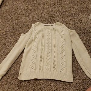 Cold shoulder sweater